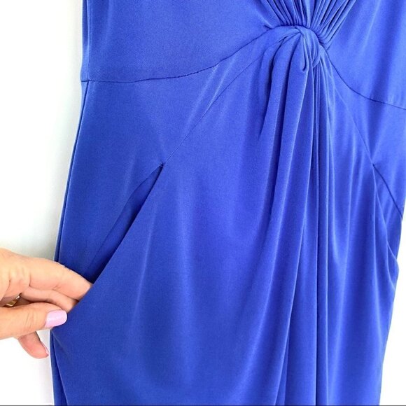 Maggy  Boutique sleeveless dress with v-neckline and drape front, stretch - Picture 4 of 10